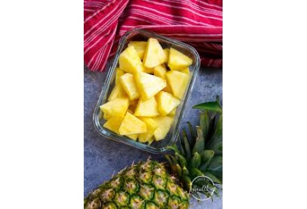 Cleaned and Sliced Cubes Pineapple - 350gm-400gm